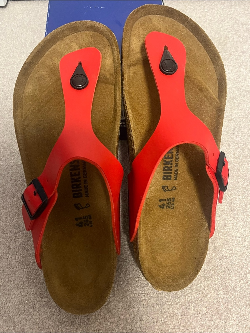 Birkenstock women’s  Red Gizeh Thong Sandals- Size 41